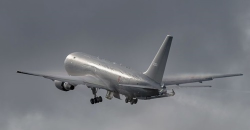 Japanese industry is contracted to produce 16% of the airframe structures for the JASDF's four on-order KC-46A Pegasus tanker aircraft (pictured).